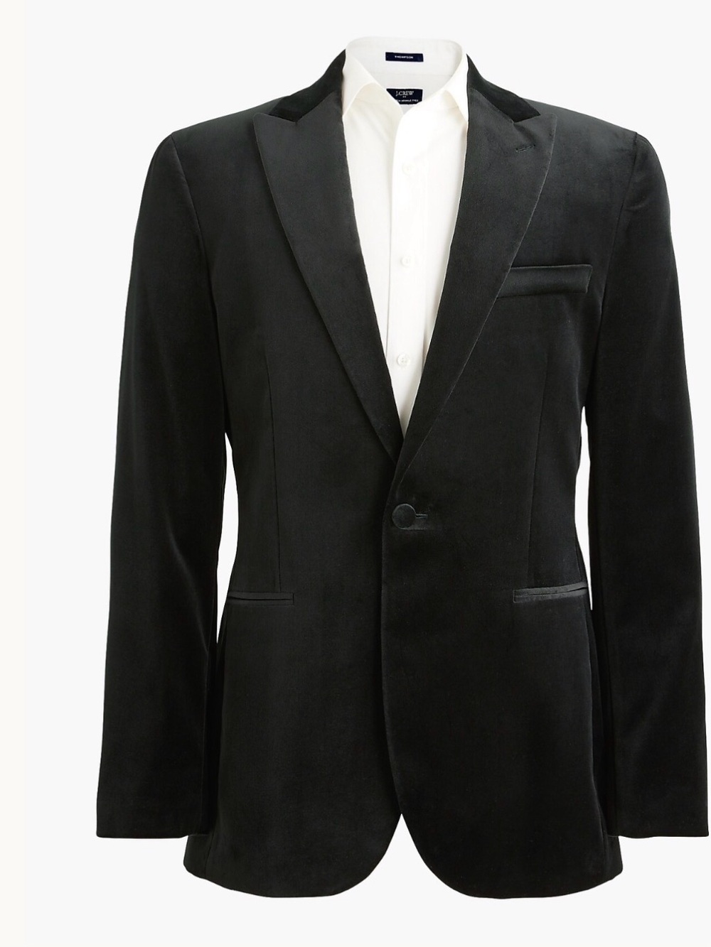 J. Crew Ludlow Black Velvet Tuxedo Jacket Size 36S